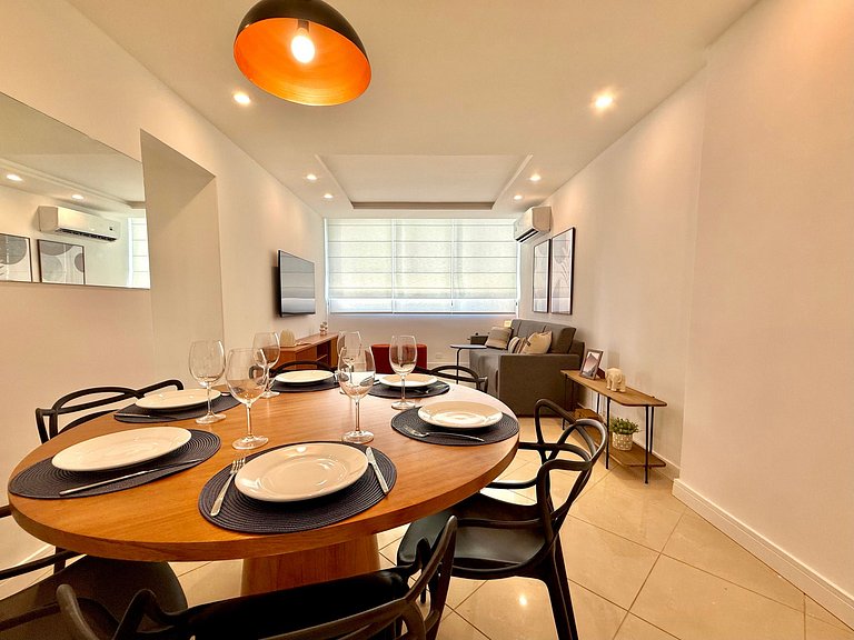 3 quartos, recepção 24h e garagem - Leblon