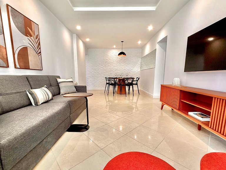 3 quartos, recepção 24h e garagem - Leblon