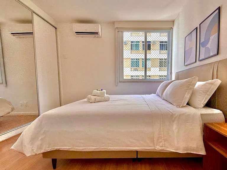 3 quartos, recepção 24h e garagem - Leblon