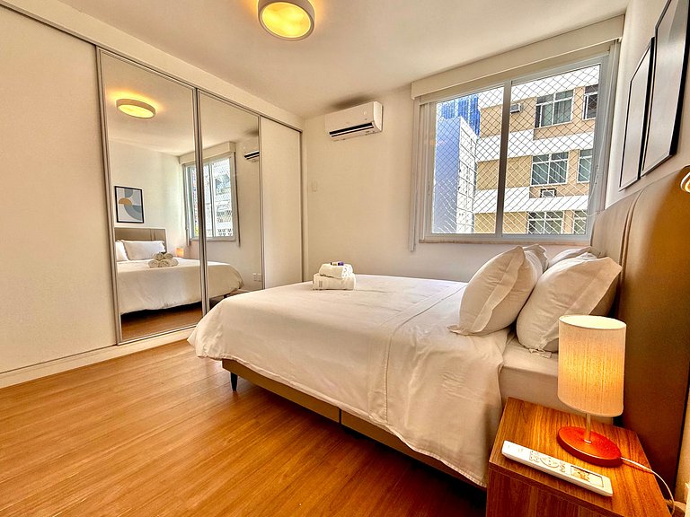 3 quartos, recepção 24h e garagem - Leblon