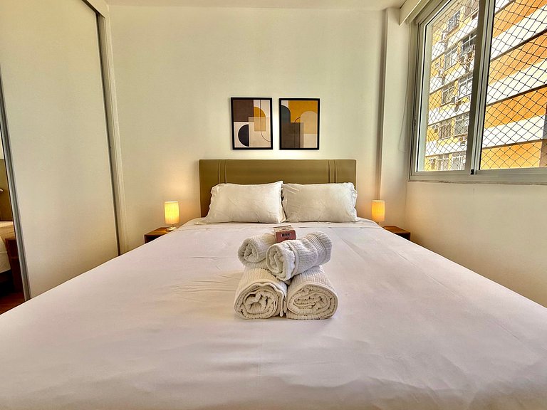 3 quartos, recepção 24h e garagem - Leblon