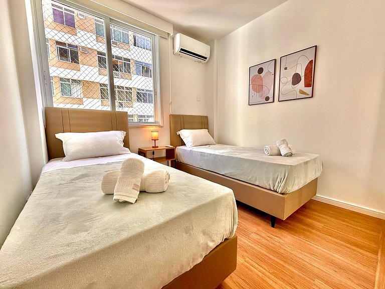 3 quartos, recepção 24h e garagem - Leblon