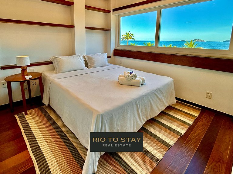 Frente mar, praia Leblon, recepção 24h e garagem