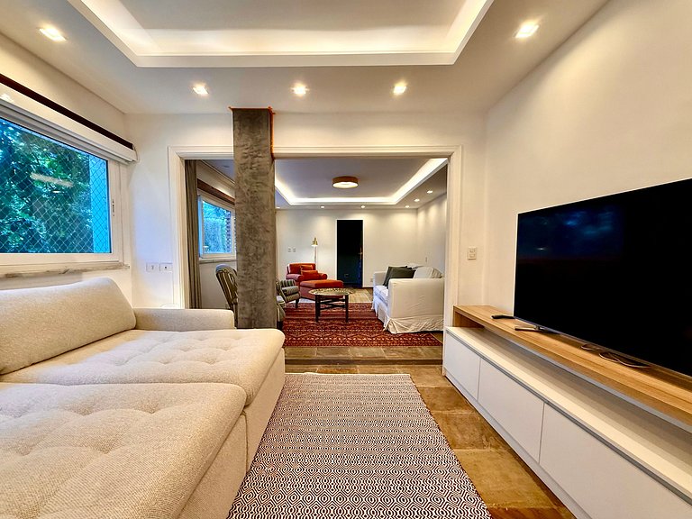 Frente mar, 3 quartos, recepção 24h - Praia Leblon