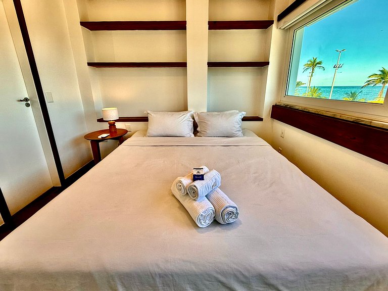 Frente mar, praia Leblon, recepção 24h e garagem