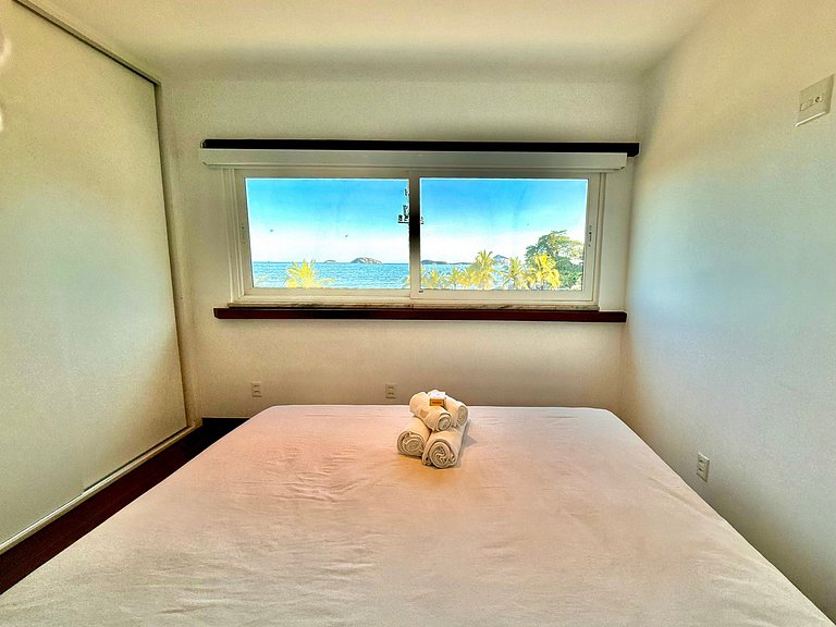 Frente mar, 3 quartos, recepção 24h - Praia Leblon