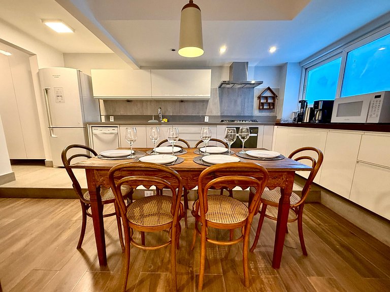 Frente mar, praia Leblon, recepção 24h e garagem