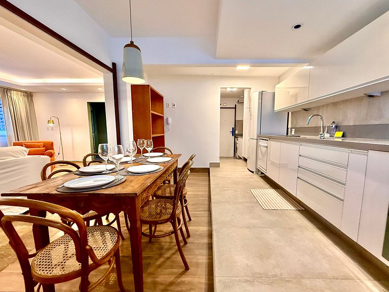 Frente mar, praia Leblon, recepção 24h e garagem