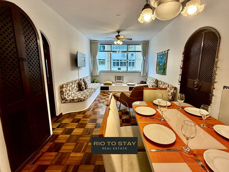 3 quartos, recepção 24h e aconchegante - Leblon