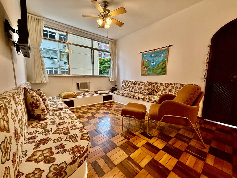 3 quartos, recepção 24h e aconchegante - Leblon