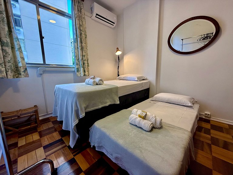 3 quartos, recepção 24h e aconchegante - Leblon