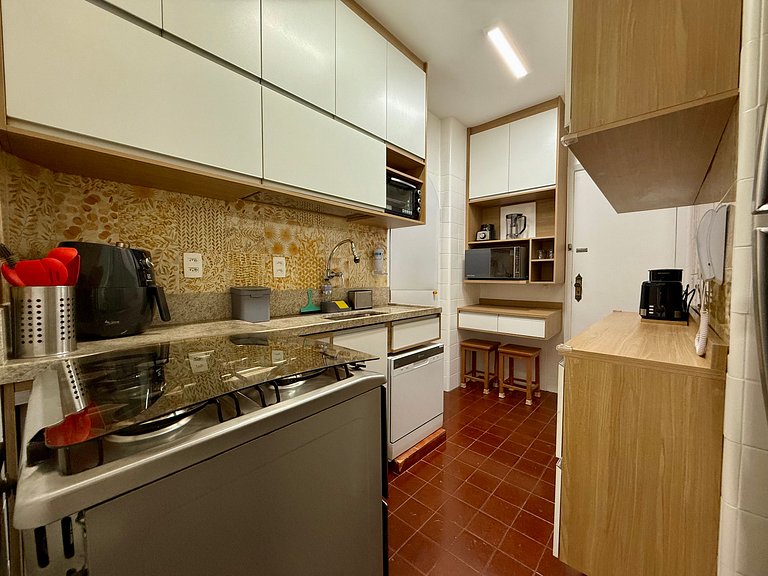 3 quartos, recepção 24h e aconchegante - Leblon