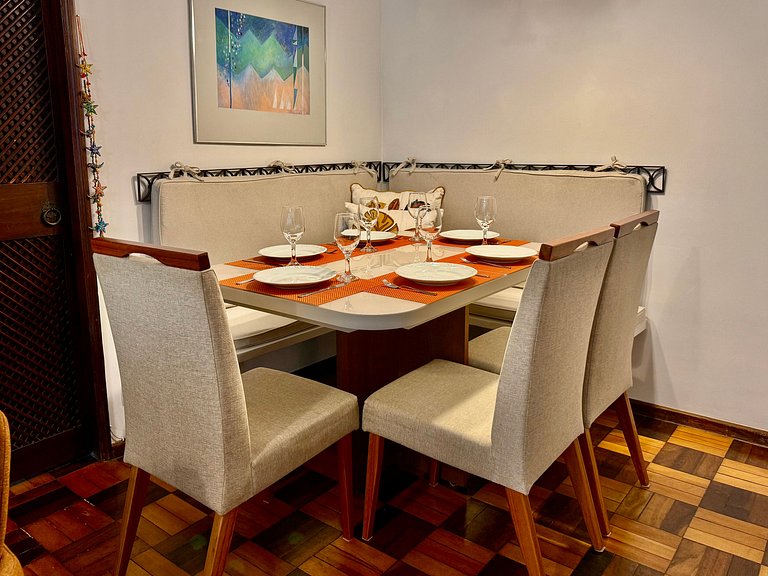 3 quartos, recepção 24h e aconchegante - Leblon