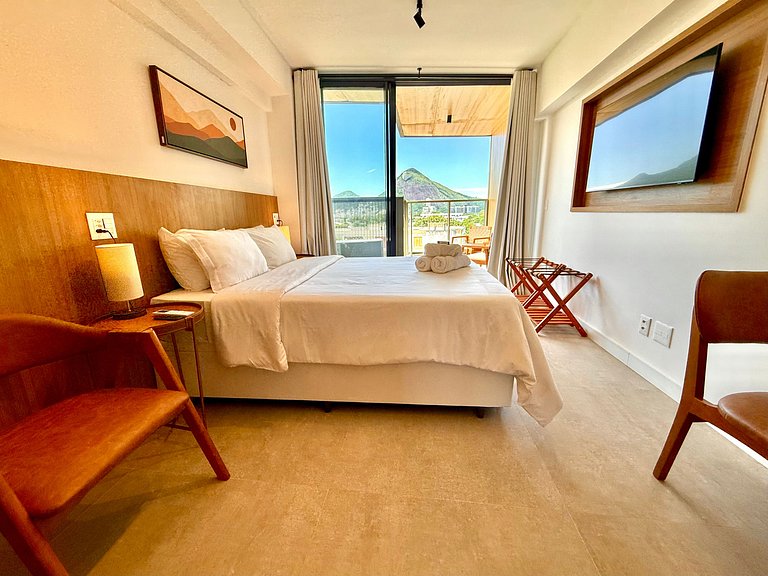 Studio Leblon - Vista Cristo, novo, piscina e gym