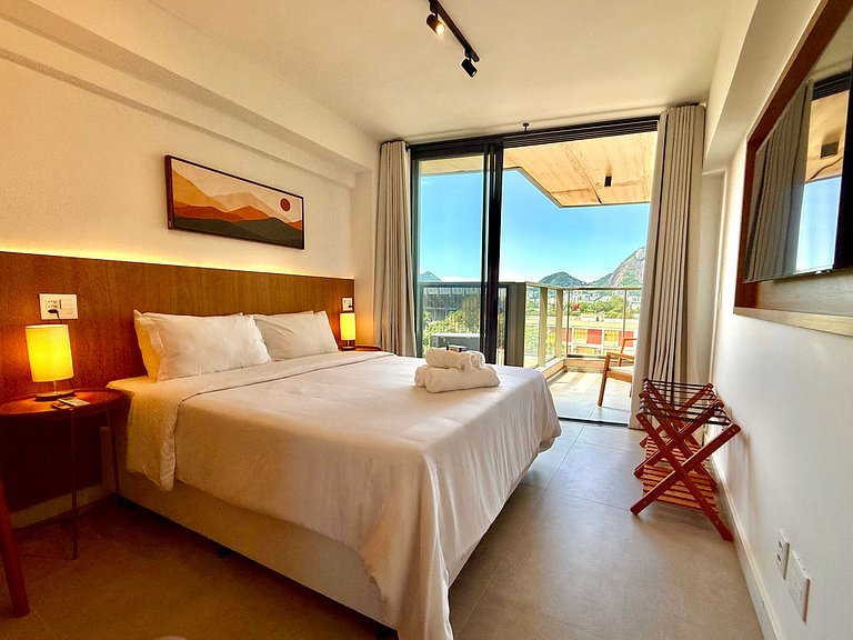 Studio Leblon - Vista Cristo, novo, piscina e gym