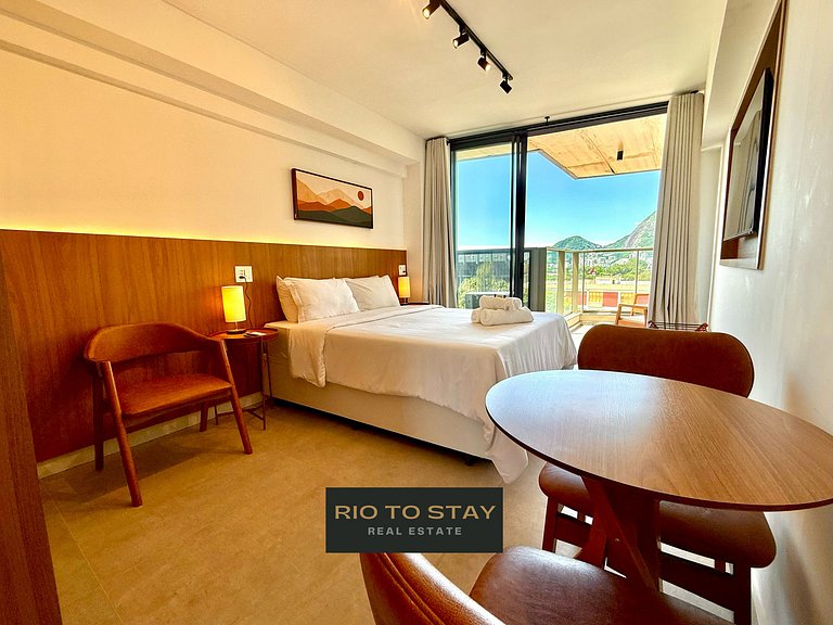 Studio Leblon - Vista Cristo, novo, piscina e gym