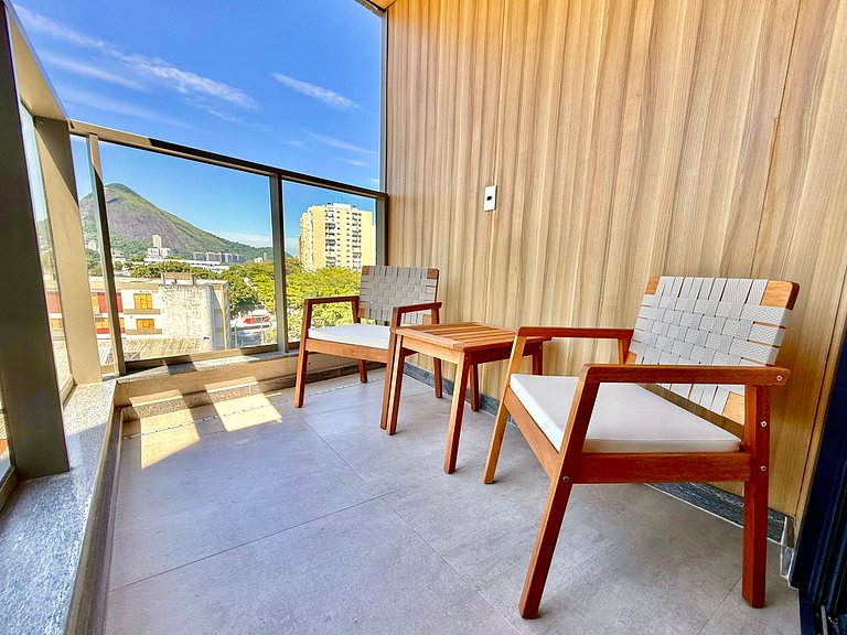 Studio Leblon - Vista Cristo, novo, piscina e gym