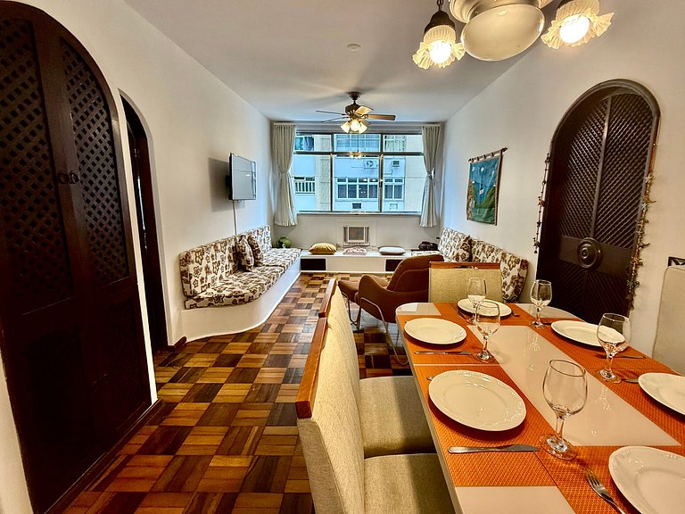 3 quartos, recepção 24h e aconchegante - Leblon