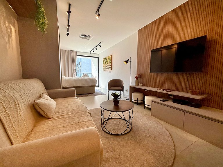 Studio Flamengo - Novo, varanda, piscina e gym