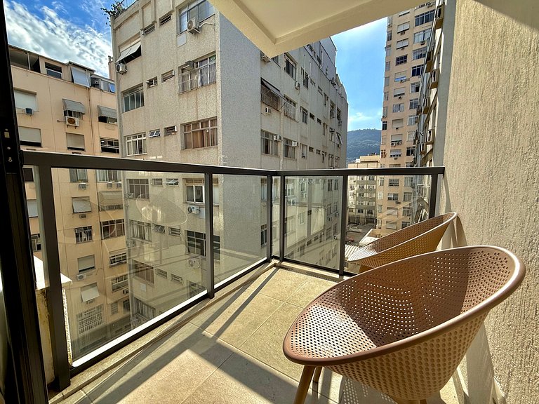 Studio Flamengo - Novo, varanda, piscina e gym