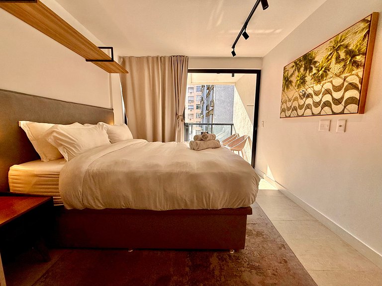 Studio Flamengo - Novo, varanda, piscina e gym