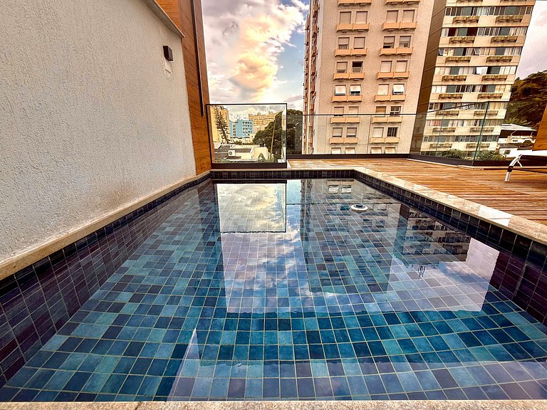 Studio Flamengo - Novo, varanda, piscina e gym