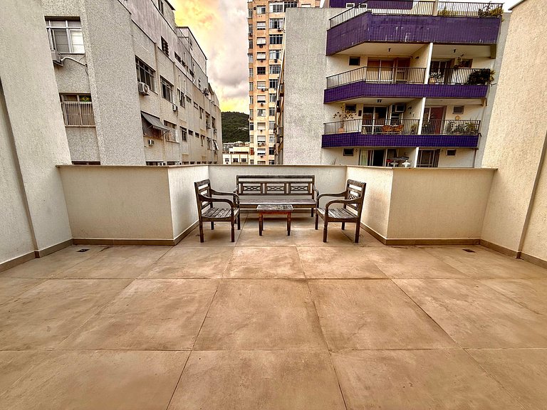 Studio Flamengo - Novo, varanda, piscina e gym