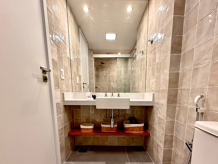 Studio Leblon - Novo, varanda, piscina e gym