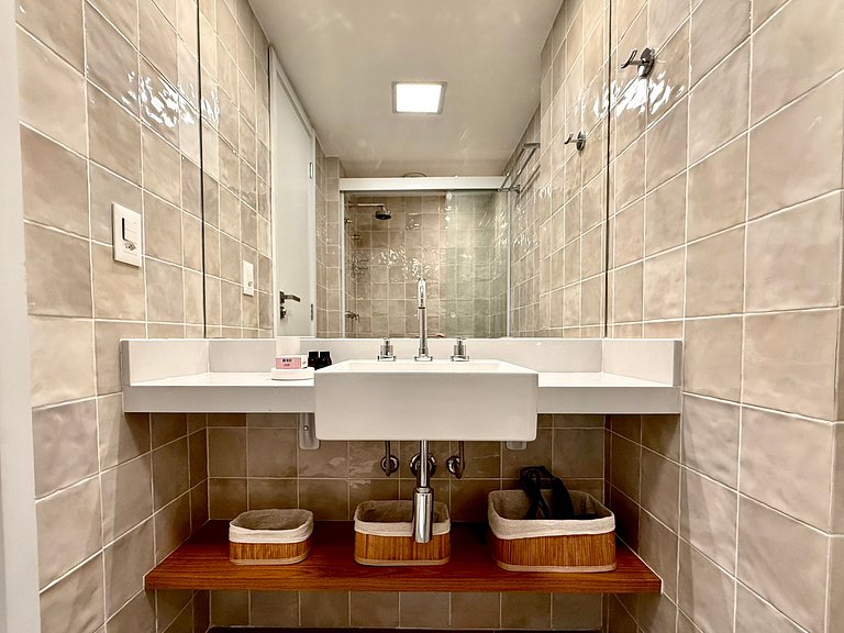 Studio Leblon - Novo, varanda, piscina e gym