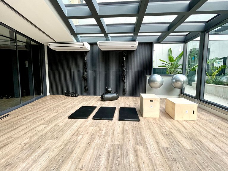 Studio Leblon - Novo, varanda, piscina e gym