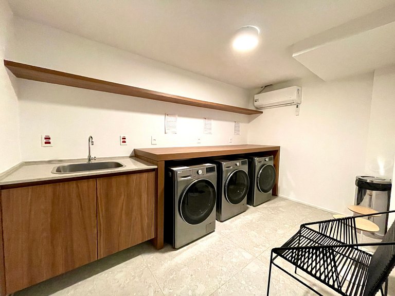 Studio Leblon - Novo, varanda, piscina e gym